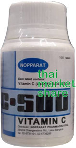 รูปภาพของ Nopparat C-500mg.100เม็ด  นพรัตน์ Vitamin C วิตามินซี